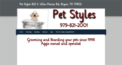 Desktop Screenshot of petstylesbcs.com