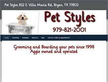 Tablet Screenshot of petstylesbcs.com